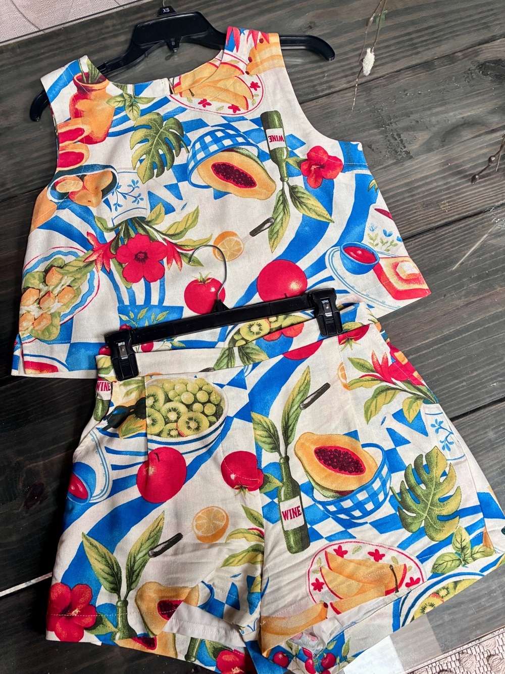 Blu Pepper Two-Piece Set - Bright Multicolor - Size Small (worn once)
